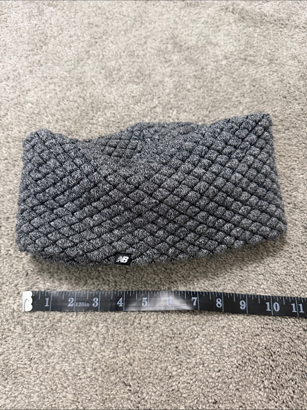 New Balance Quilted Cowl Neck Warmer Charcoal Gray